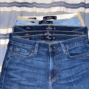 5 Hollister pants Jeans, one khakis